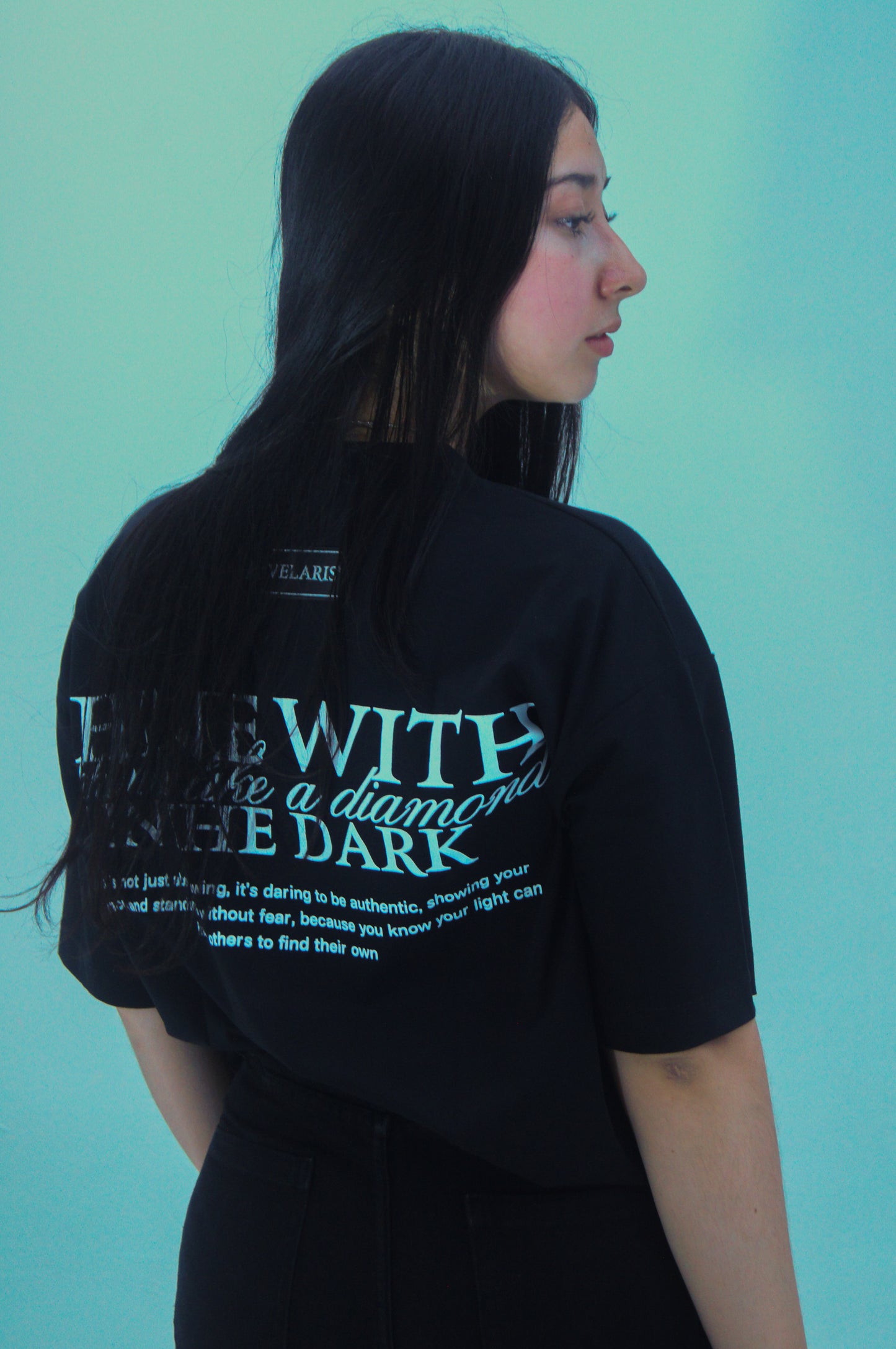 Camisa Oversize Negra-blanca