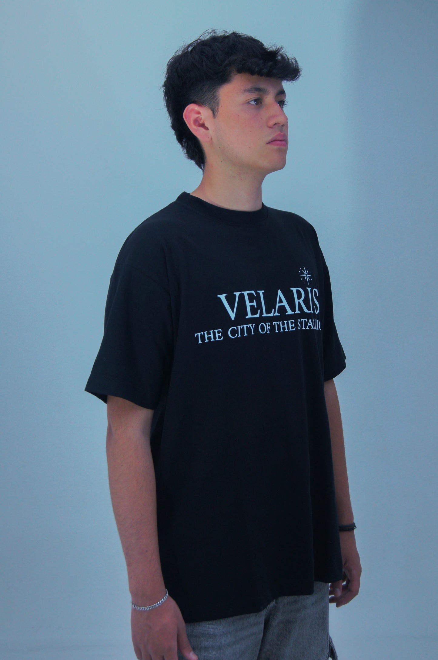 Camisa Oversize Negra-blanca